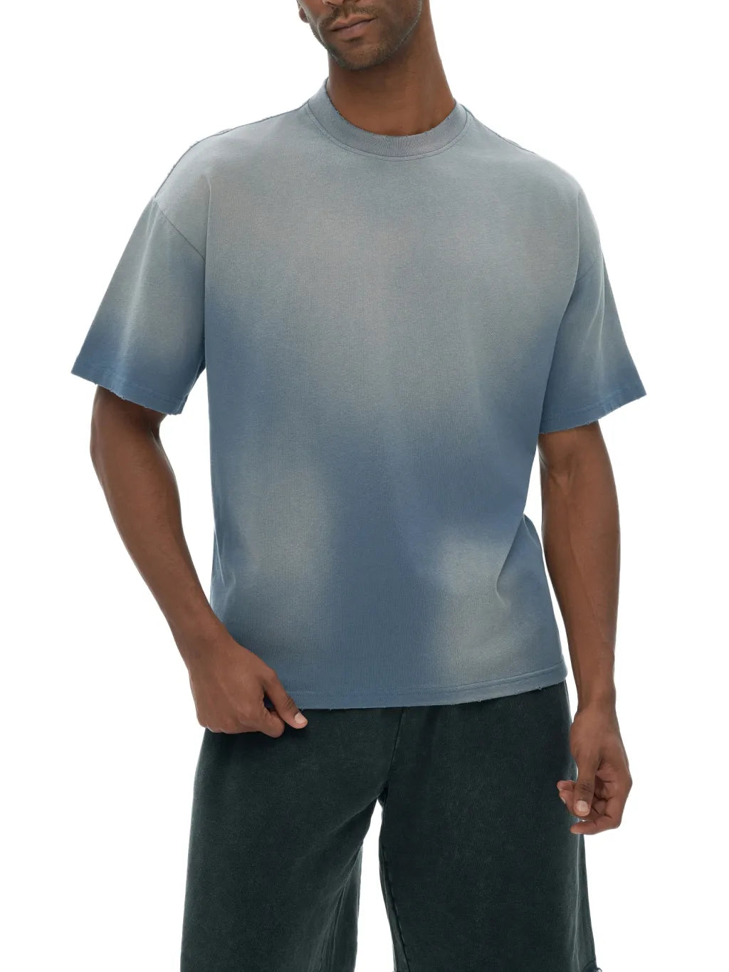 LUXURY TERMINAL - Hand-Frayed Sunfade T-Shirt