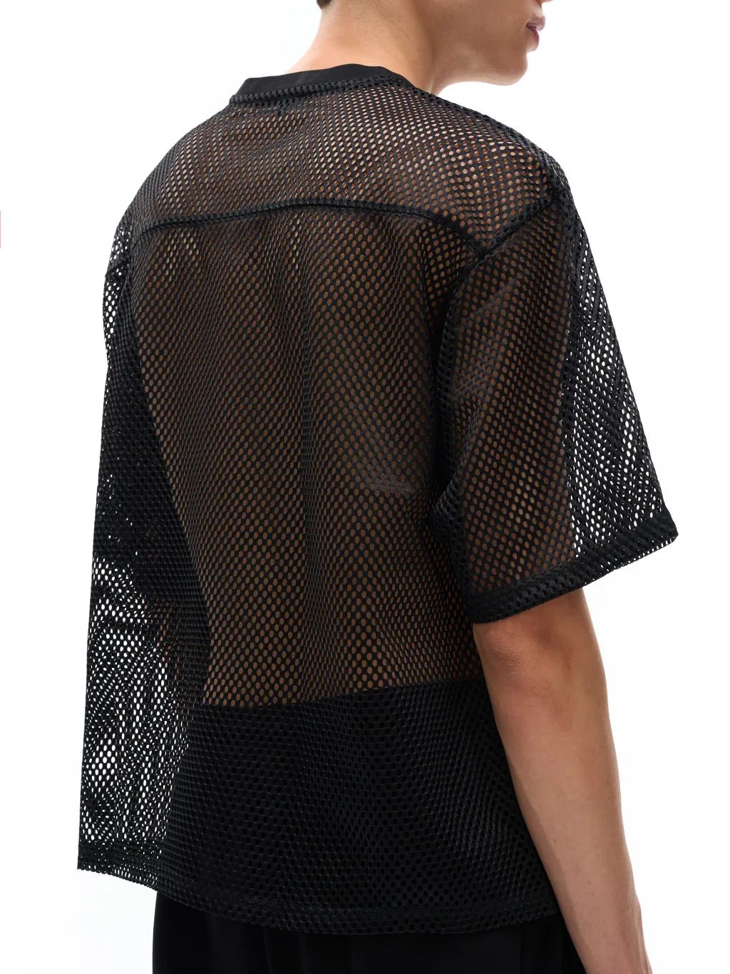 LUXURY TERMINAL - See-through Boxy Net T-Shirt