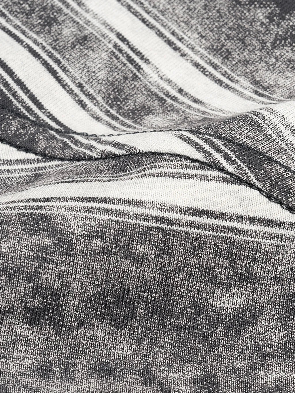 LUXURY TERMINAL - Snow Washed Striped Boxy T-Shirt