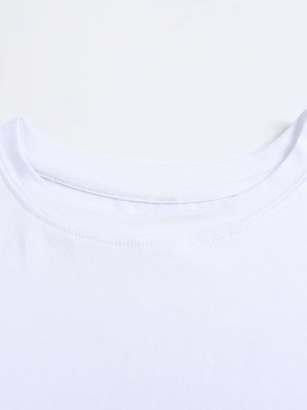 LUXURY TERMINAL - Fitted Crop Cotton T-Shirt