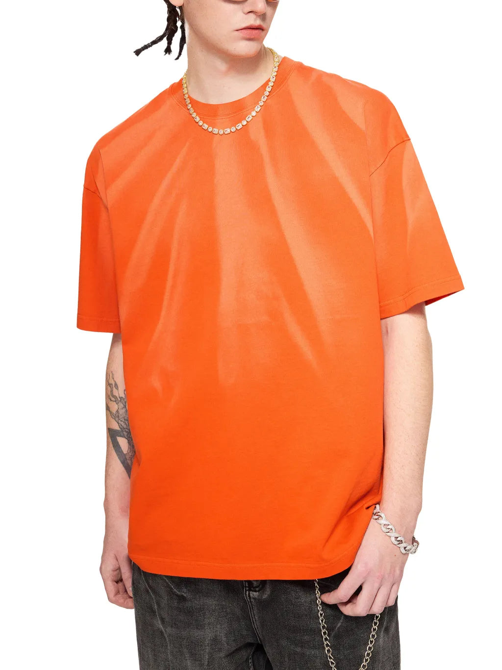 LUXURY TERMINAL - Hand-Scrunched Sunfade T-Shirt