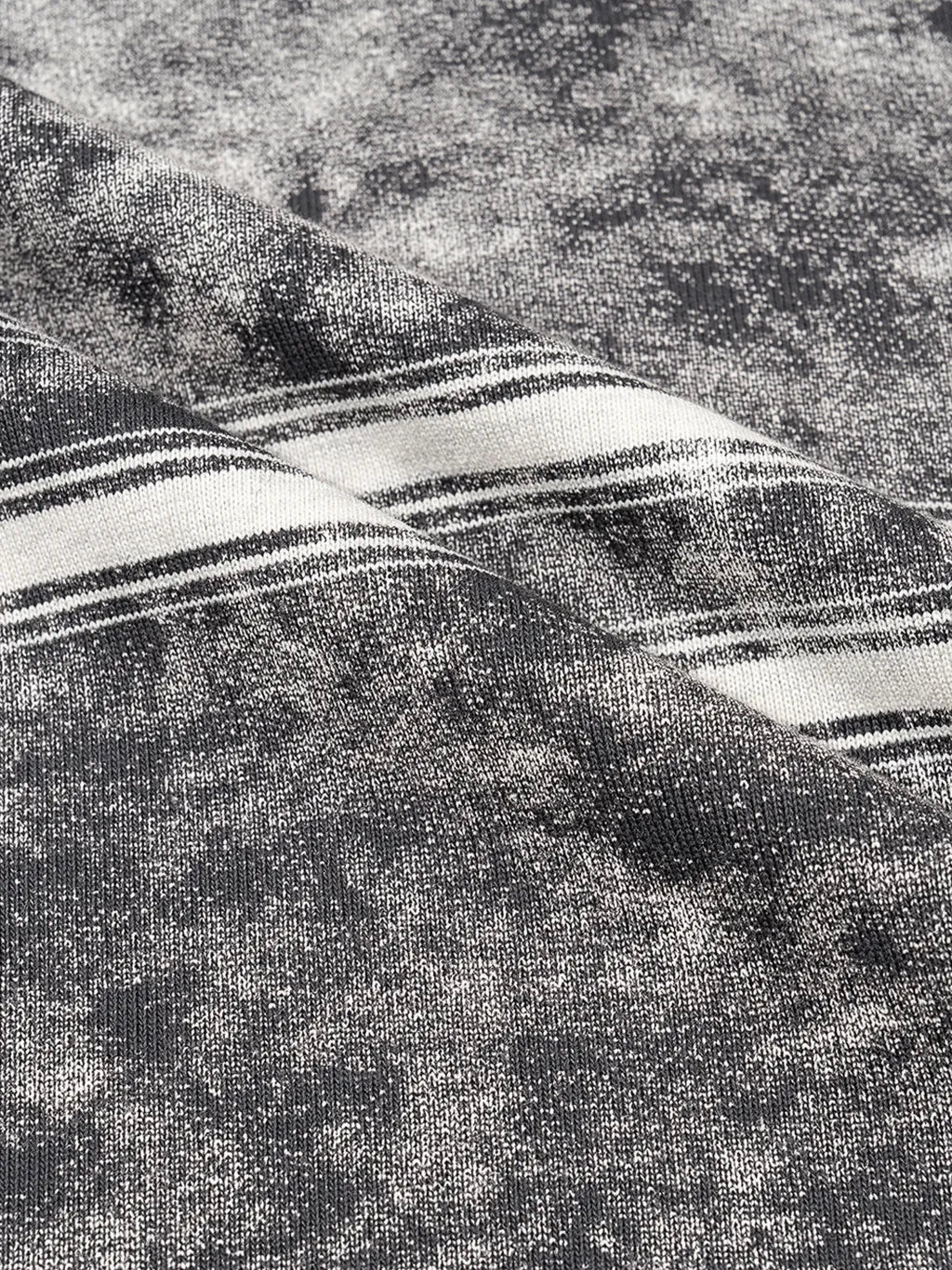 LUXURY TERMINAL - Snow Washed Striped Boxy T-Shirt