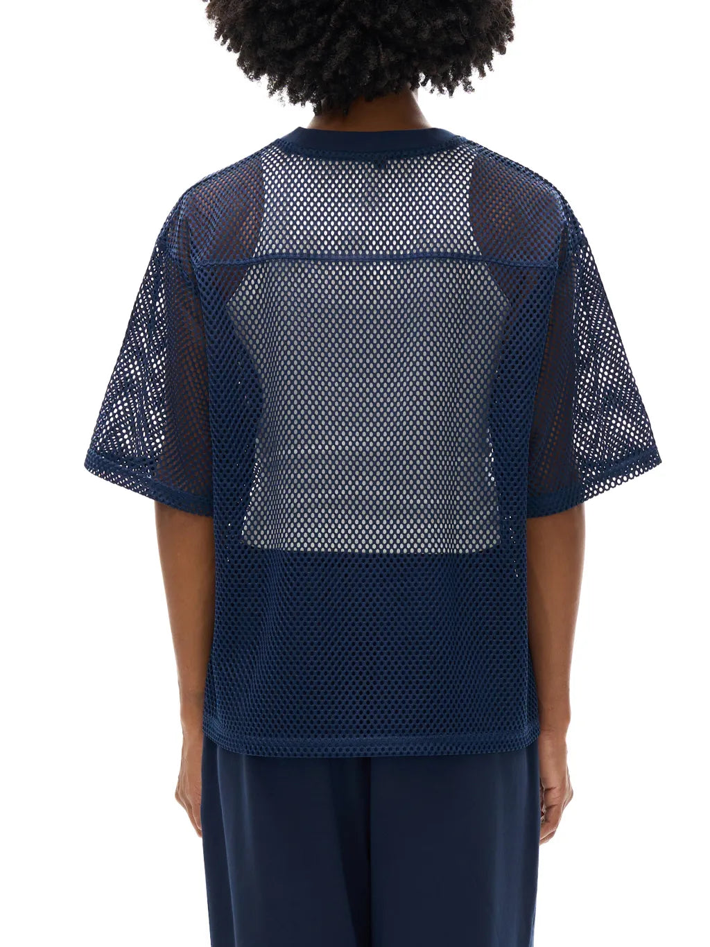 LUXURY TERMINAL - See-through Boxy Net T-Shirt