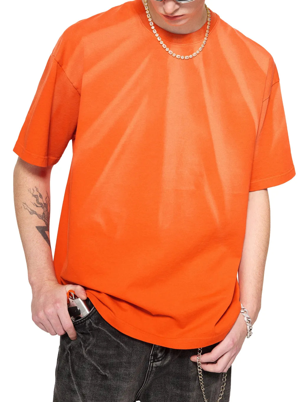 LUXURY TERMINAL - Hand-Scrunched Sunfade T-Shirt
