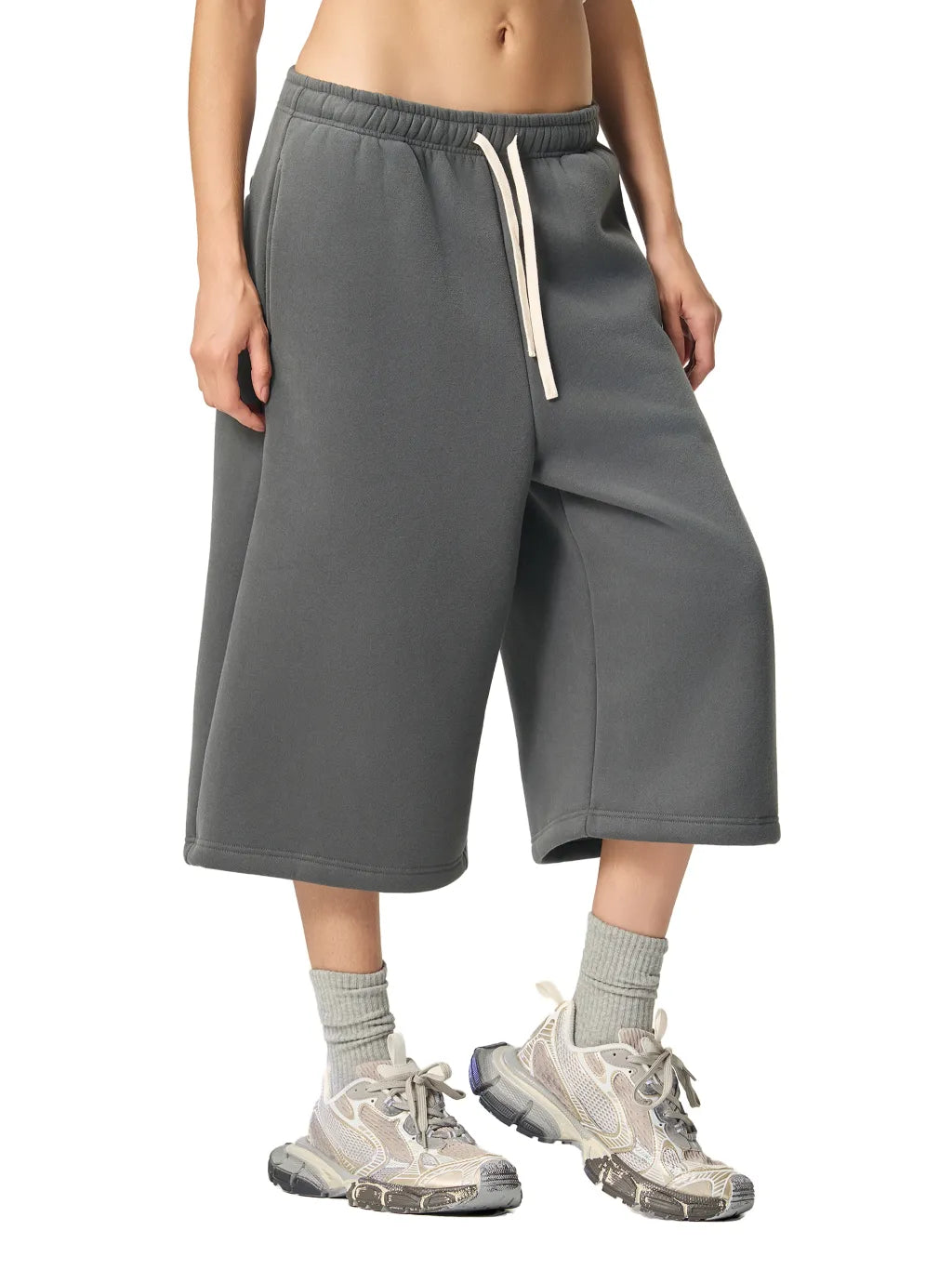LUXURY TERMINAL - Relaxed Drawstring 3/4 Sweatpants
