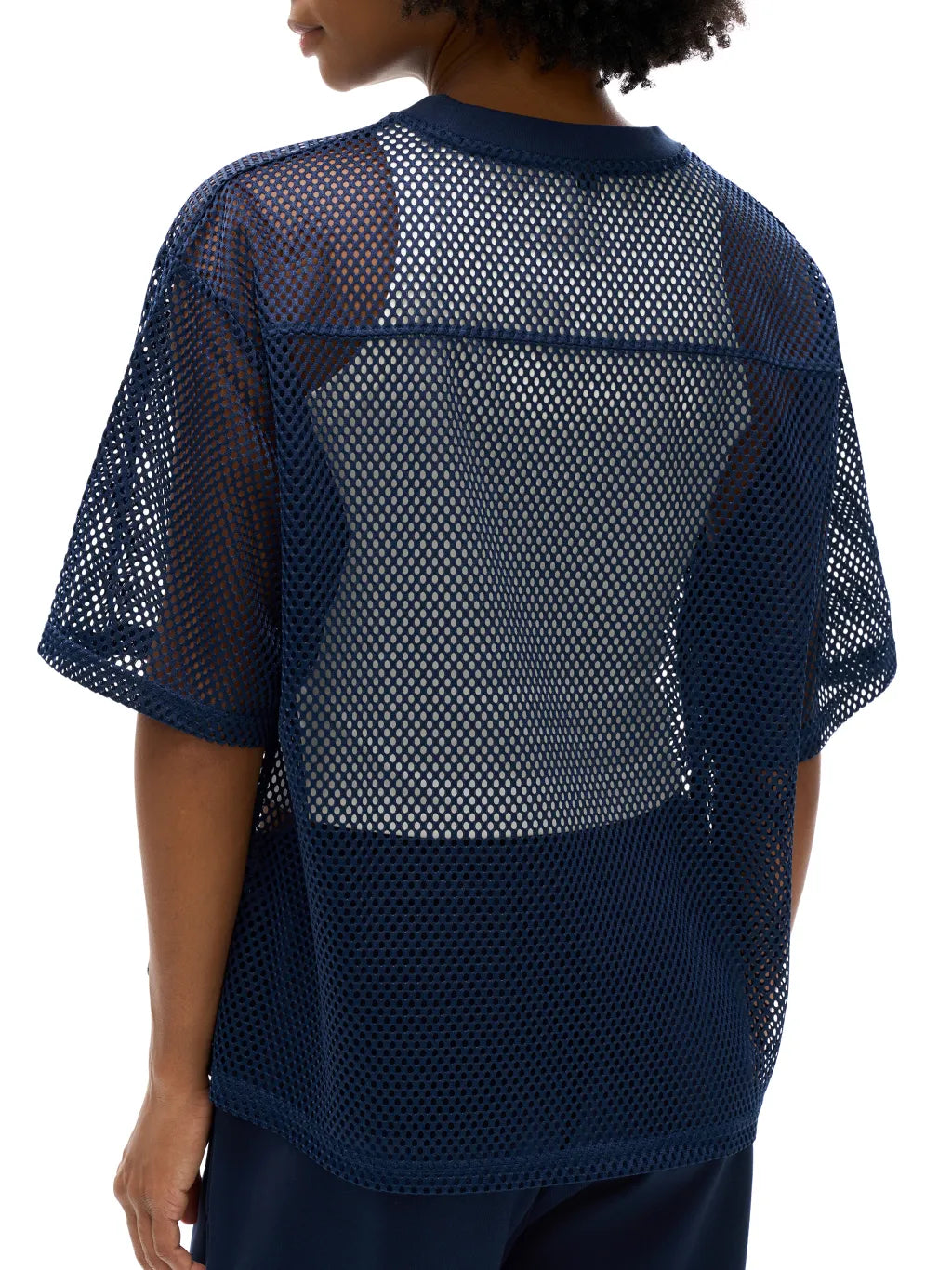 LUXURY TERMINAL - See-through Boxy Net T-Shirt