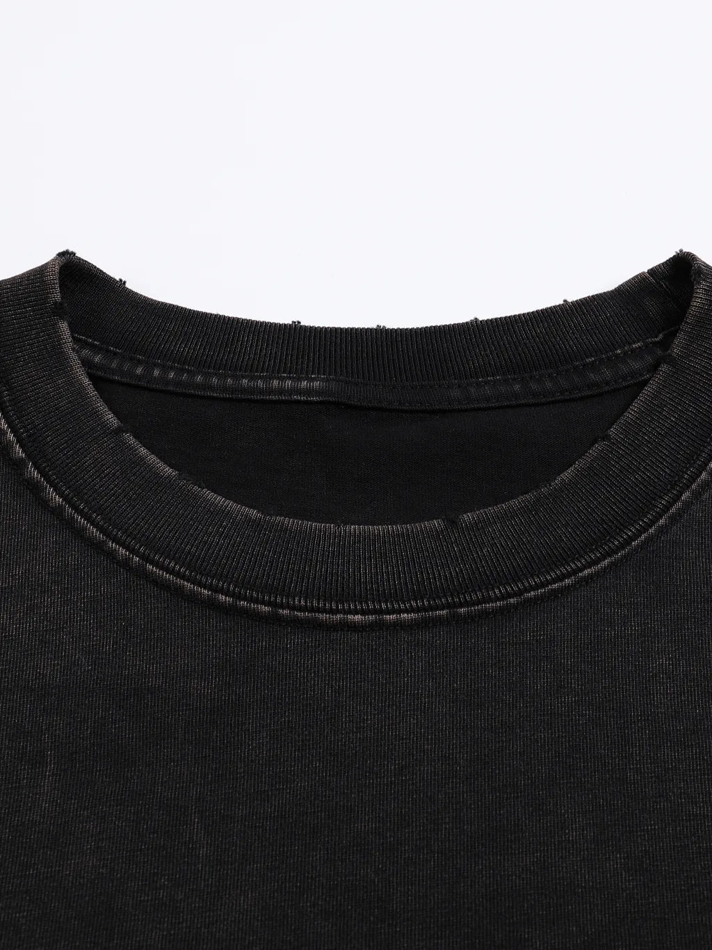 LUXURY TERMINAL - Vintage Washed Frayed Edge T-Shirt
