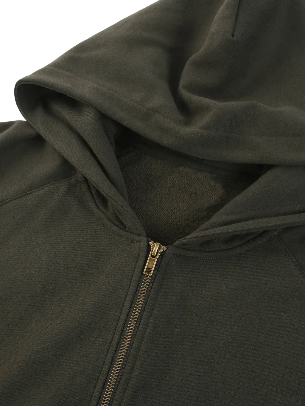 LUXURY TERMINAL - Dolman Sleeve Zip-Through Fleece Hoodie