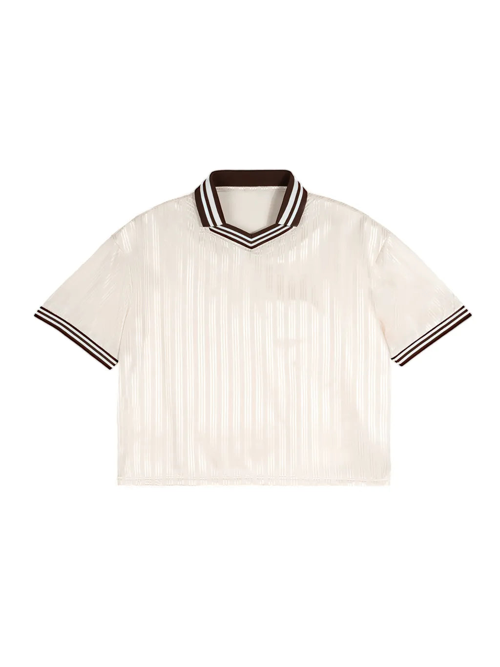 LUXURY TERMINAL - Contrast Stripes Polo Collar T-Shirt
