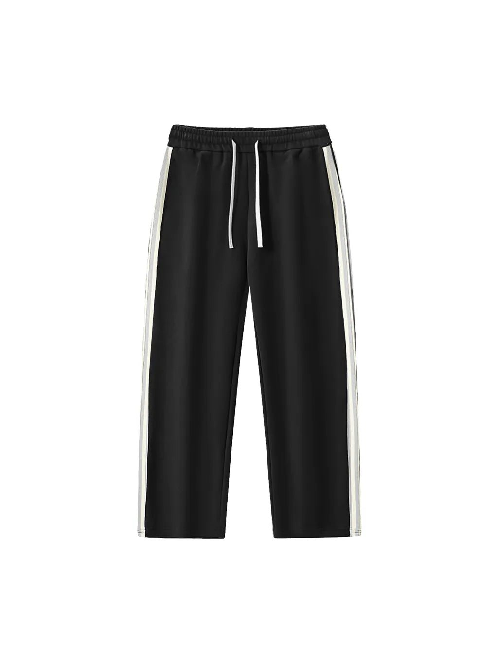 LUXURY TERMINAL - Contrast Side-Stripe Straight-Leg Pants