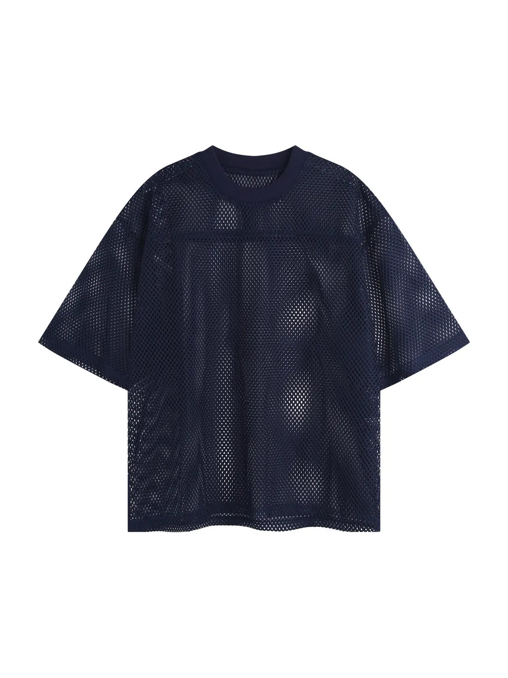 LUXURY TERMINAL - See-through Boxy Net T-Shirt