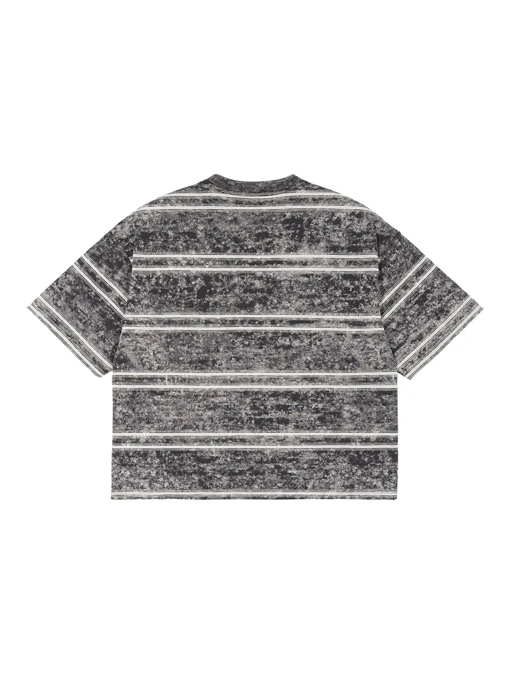 LUXURY TERMINAL - Snow Washed Striped Boxy T-Shirt