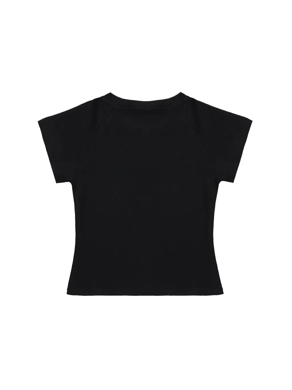 LUXURY TERMINAL - Solid Color Raglan Sleeve Crop Top