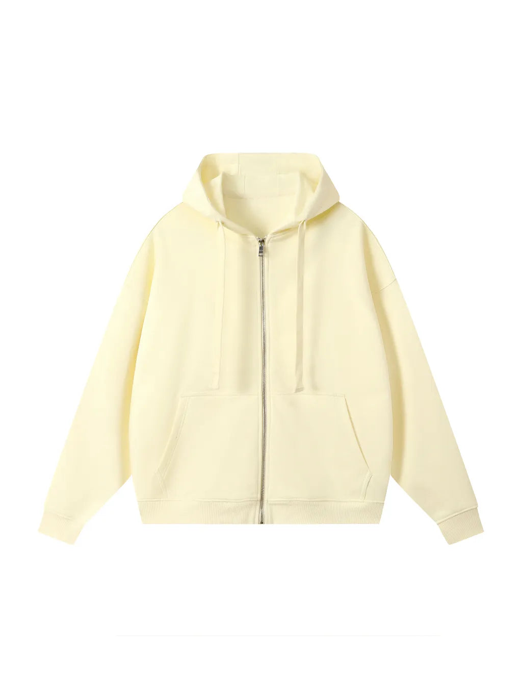 LUXURY TERMINAL - Drop-Shoulder Zip Up Hoodie