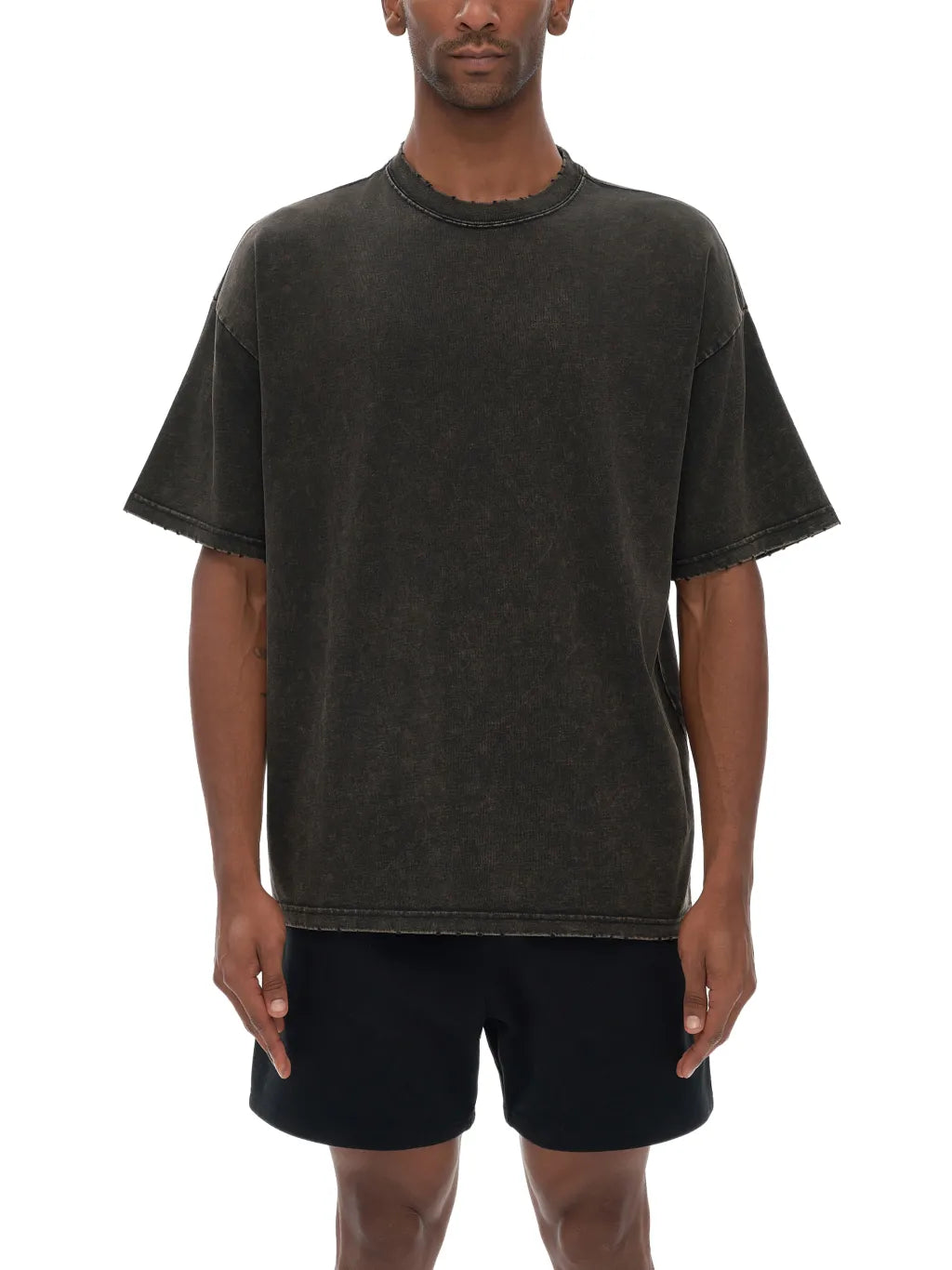 LUXURY TERMINAL - Vintage Washed Frayed Edge T-Shirt