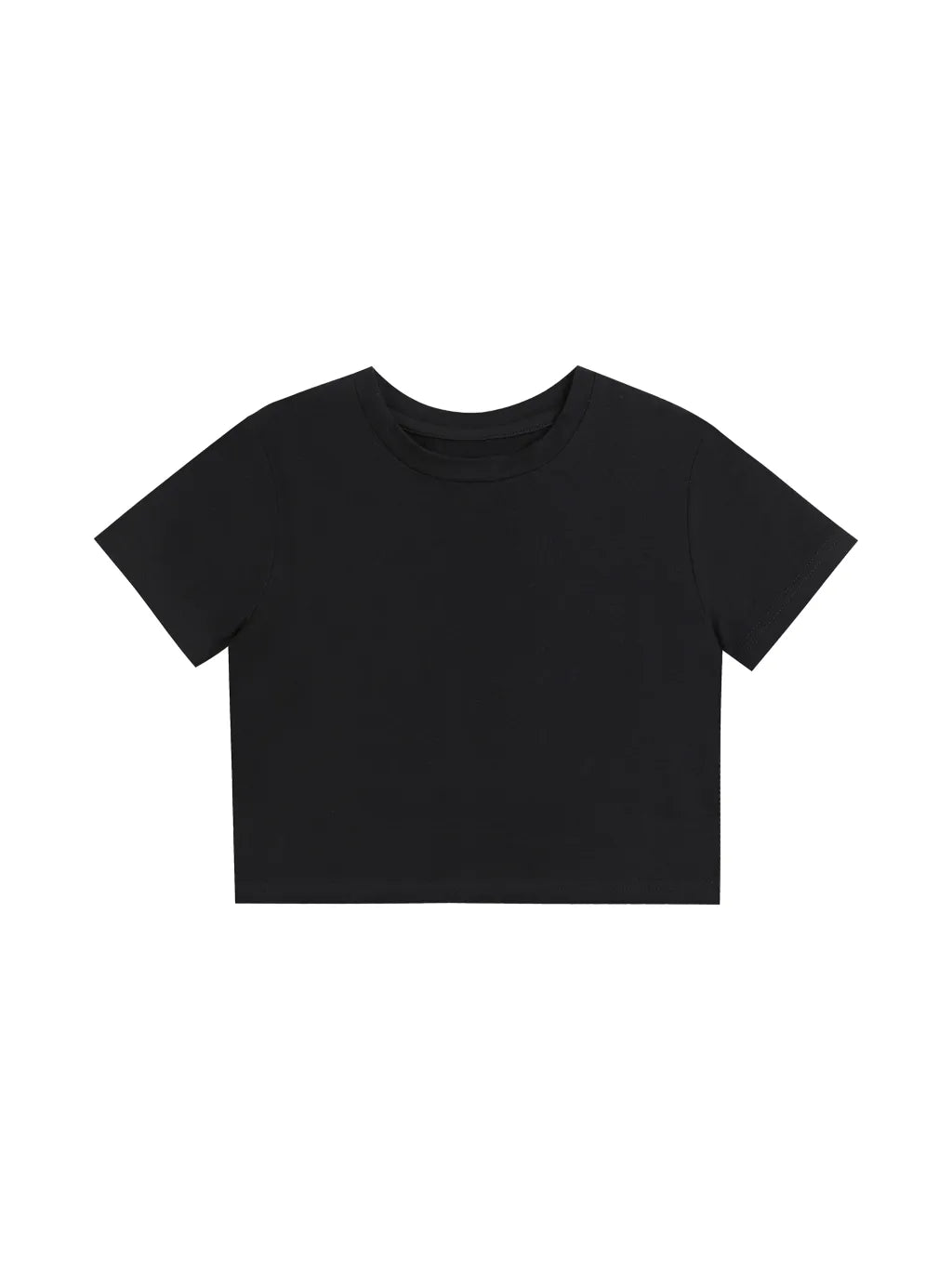 LUXURY TERMINAL - Fitted Crop Cotton T-Shirt