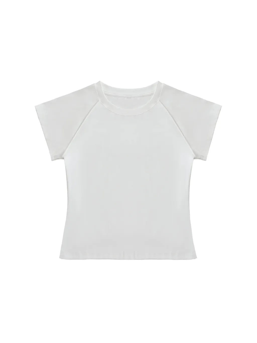 LUXURY TERMINAL - Solid Color Raglan Sleeve Crop Top