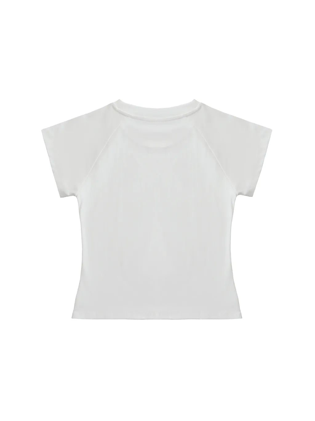 LUXURY TERMINAL - Solid Color Raglan Sleeve Crop Top