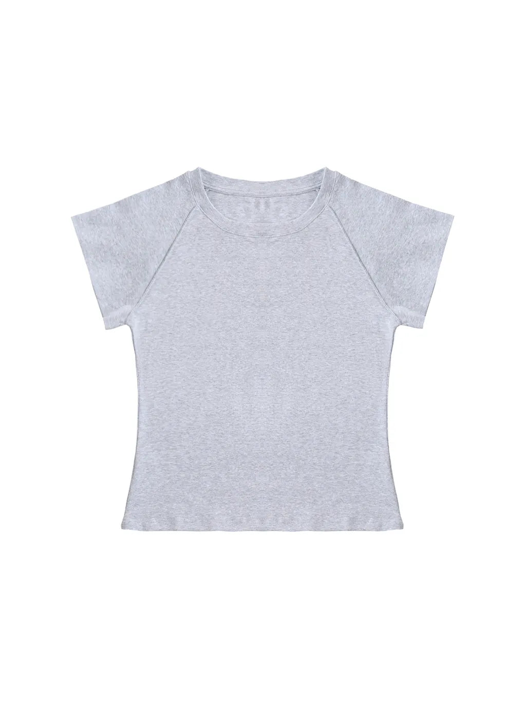 LUXURY TERMINAL - Solid Color Raglan Sleeve Crop Top
