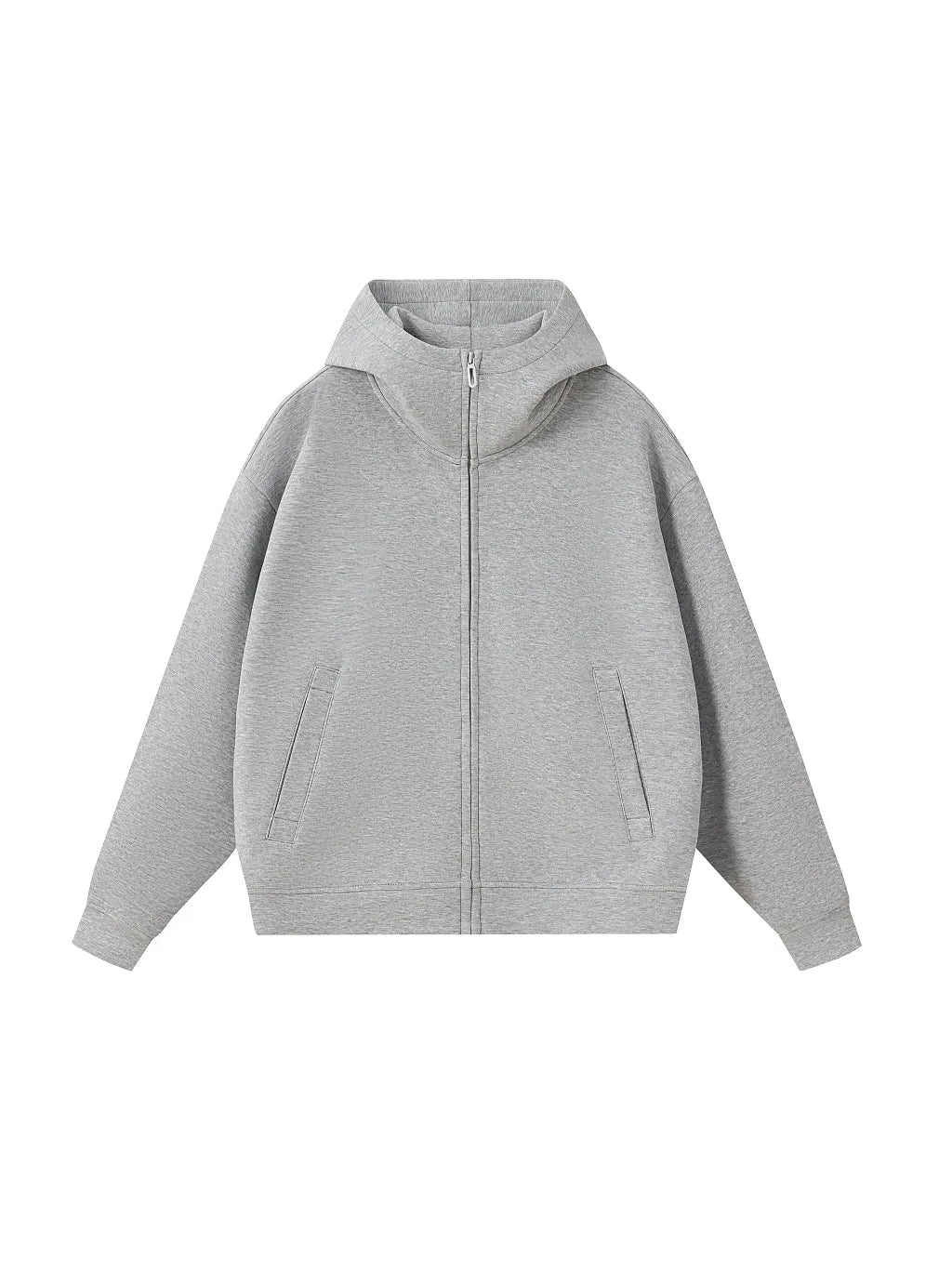 LUXURY TERMINAL - Essential Heavyweight High Neck Zip-Up Hoodie