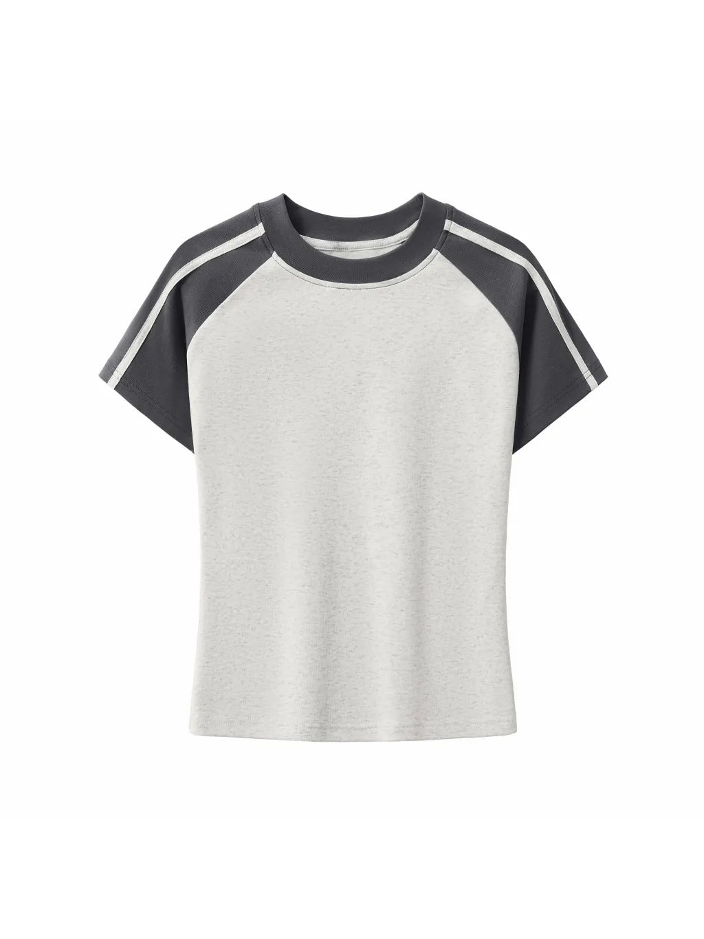 LUXURY TERMINAL - Contrast Stripes Bodycon Raglan Sleeve T-Shirt