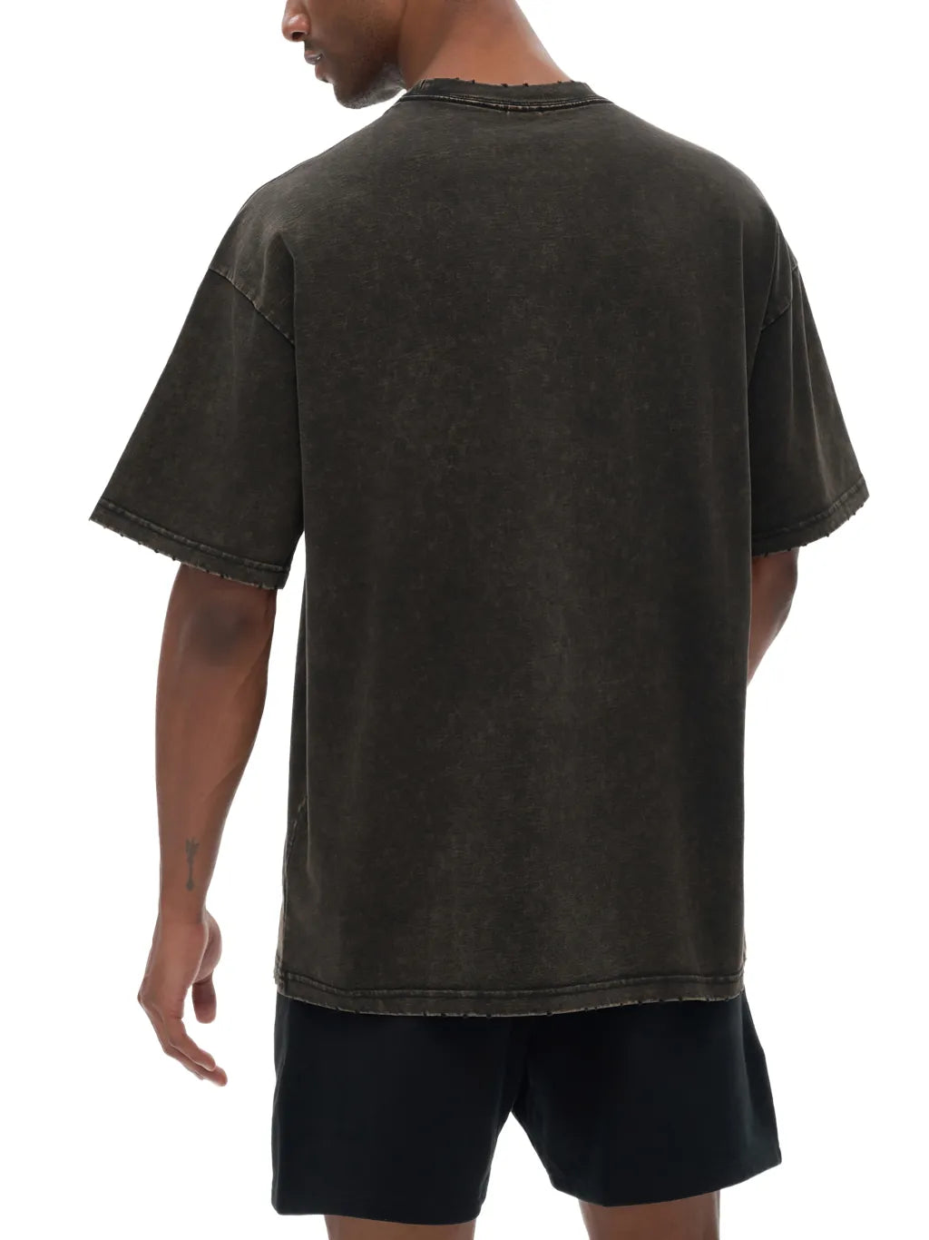 LUXURY TERMINAL - Vintage Washed Frayed Edge T-Shirt
