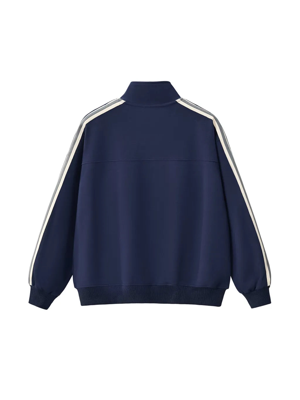 LUXURY TERMINAL - Contrast Side-Stripe Stand Collar Jacket
