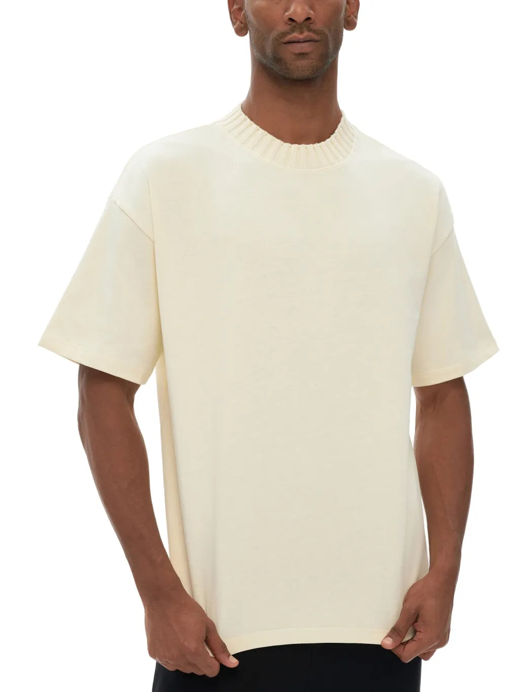 LUXURY TERMINAL - Heavyweight Knitted Round Neck T-Shirt