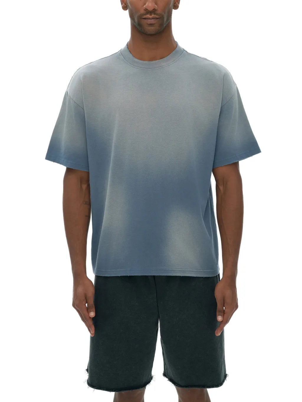 LUXURY TERMINAL - Hand-Frayed Sunfade T-Shirt