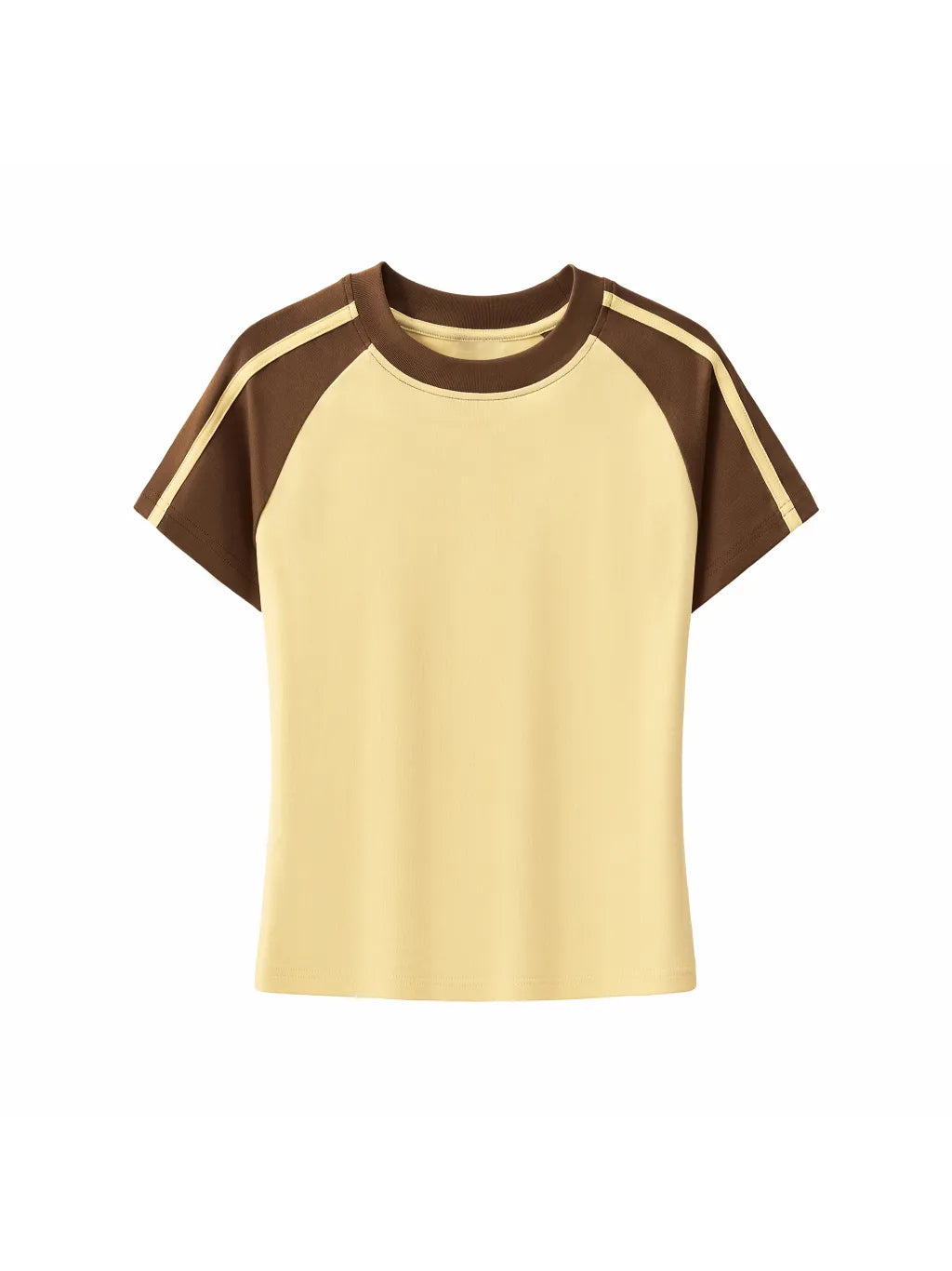 LUXURY TERMINAL - Contrast Stripes Bodycon Raglan Sleeve T-Shirt