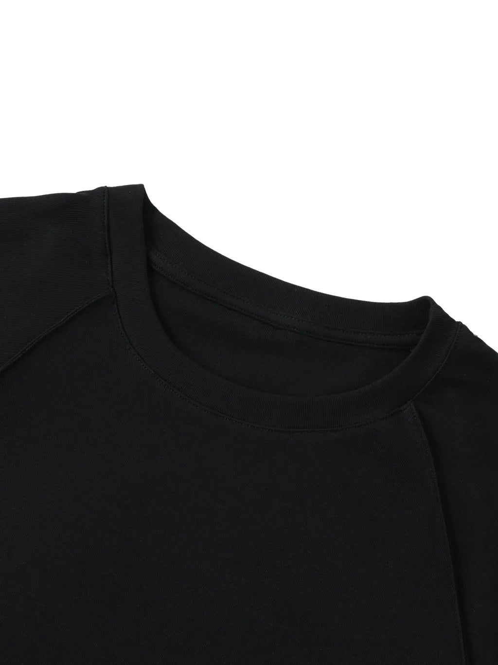 LUXURY TERMINAL - Solid Color Raglan Sleeve Crop Top