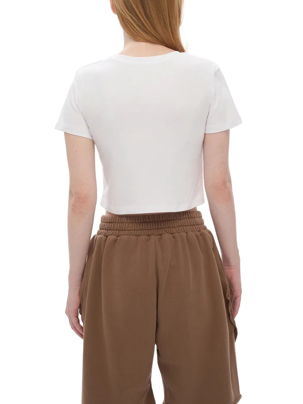 LUXURY TERMINAL - Fitted Crop Cotton T-Shirt