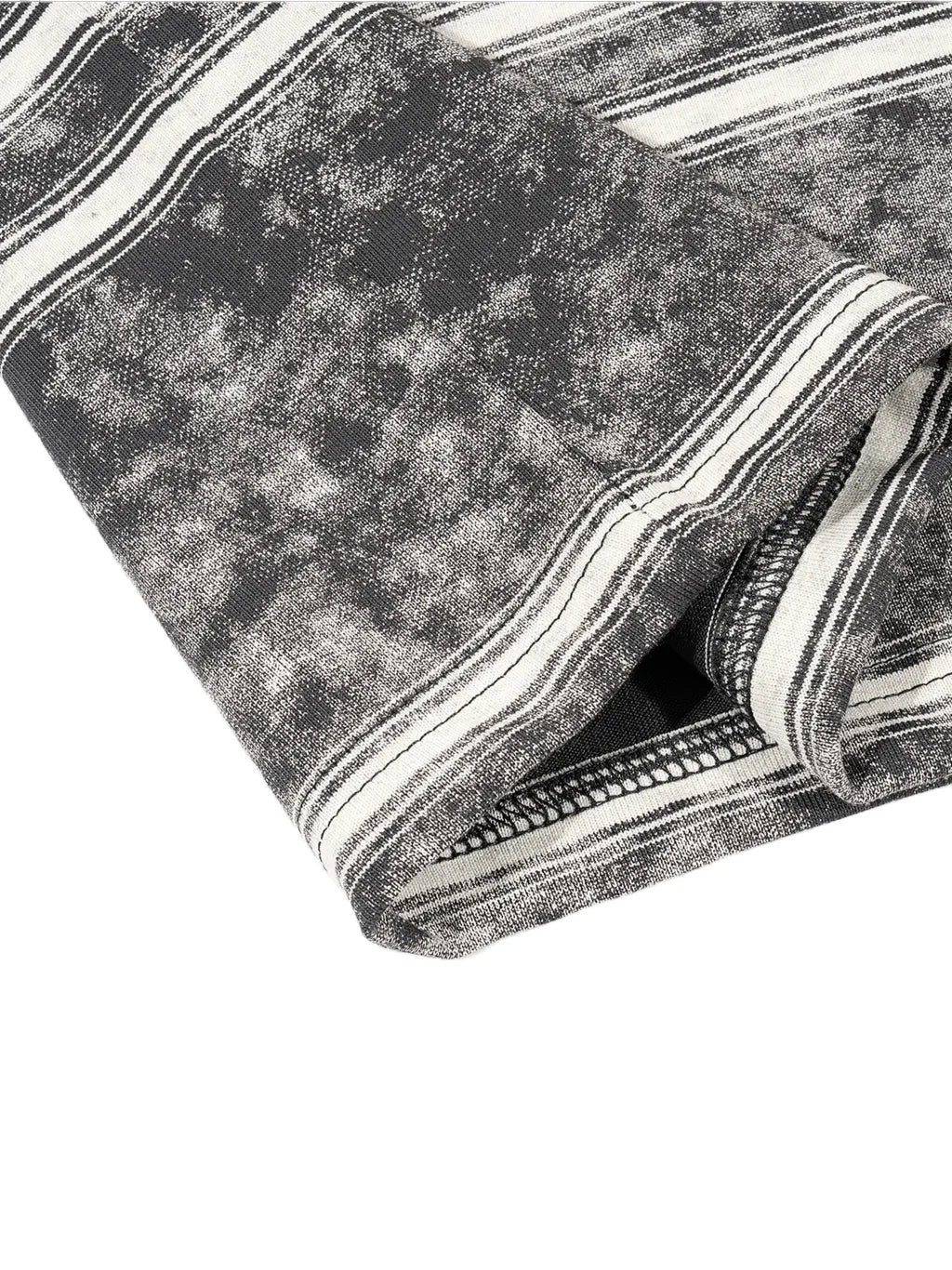 LUXURY TERMINAL - Snow Washed Striped Boxy T-Shirt