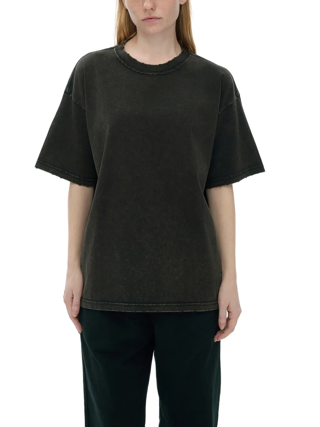 LUXURY TERMINAL - Vintage Washed Frayed Edge T-Shirt