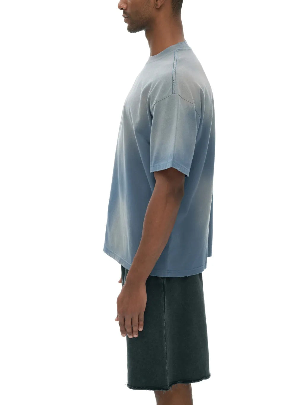 LUXURY TERMINAL - Hand-Frayed Sunfade T-Shirt