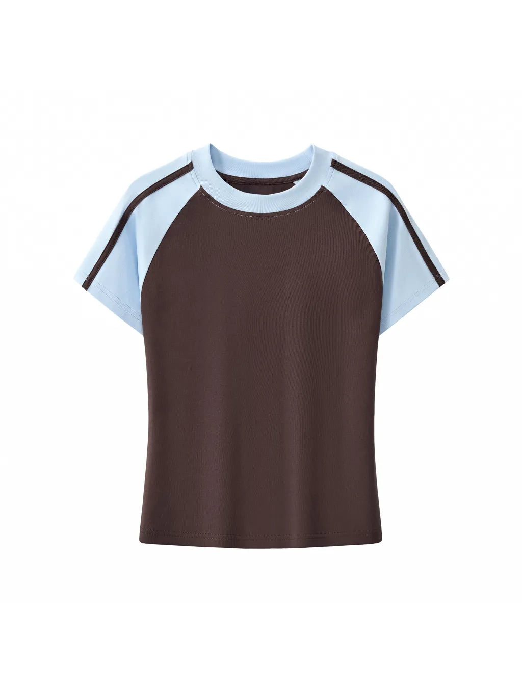 LUXURY TERMINAL - Contrast Stripes Bodycon Raglan Sleeve T-Shirt
