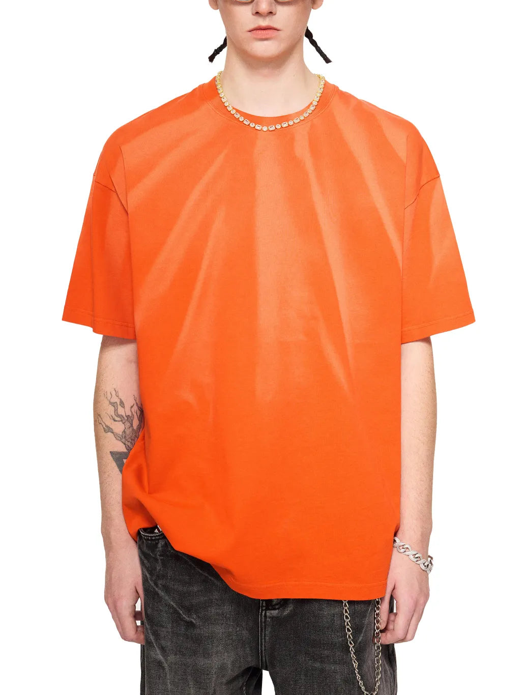 LUXURY TERMINAL - Hand-Scrunched Sunfade T-Shirt