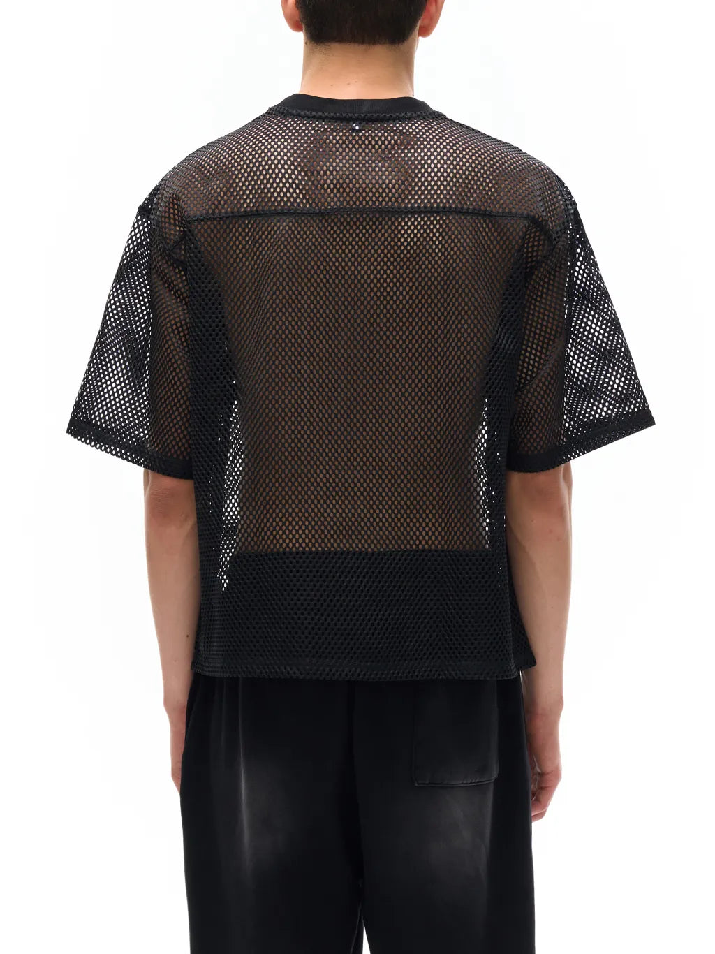 LUXURY TERMINAL - See-through Boxy Net T-Shirt