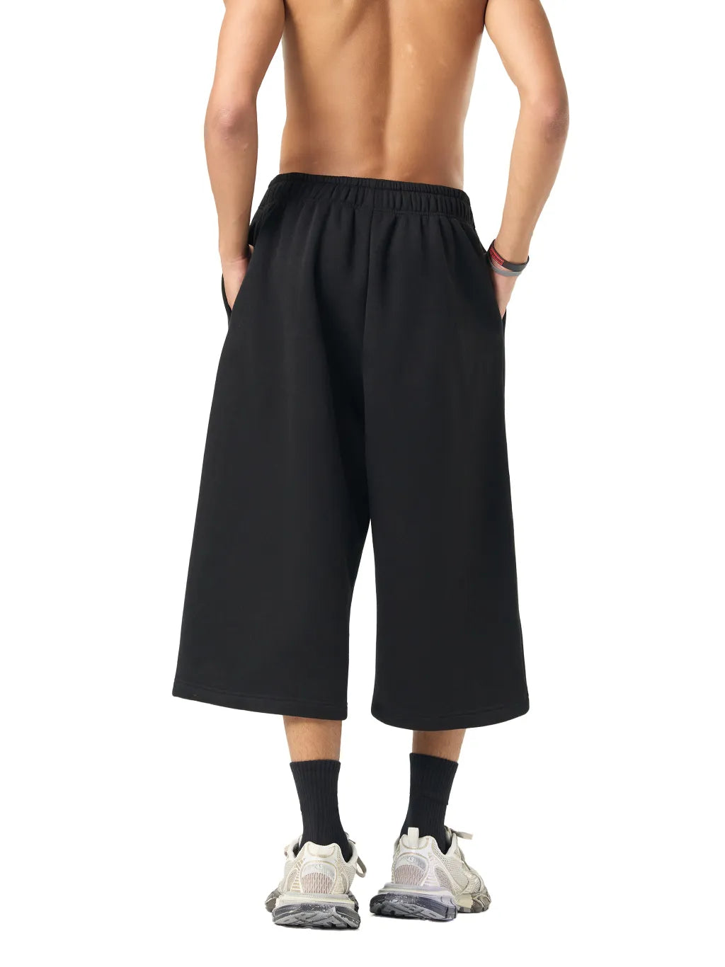 LUXURY TERMINAL - Relaxed Drawstring 3/4 Sweatpants
