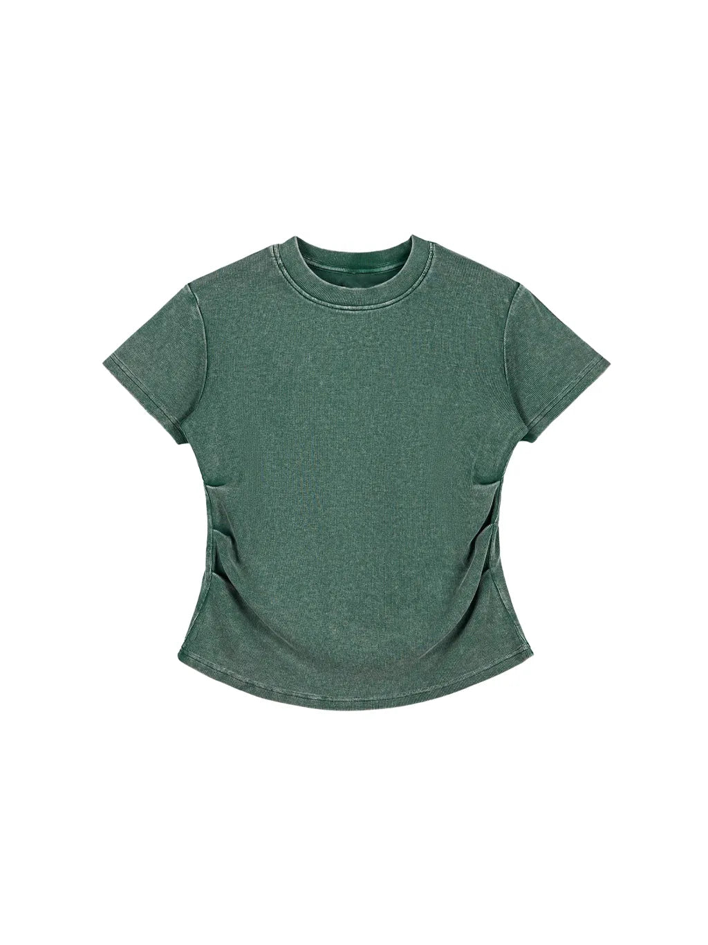 LUXURY TERMINAL - Vintage Washed Bodycon Cotton T-Shirt