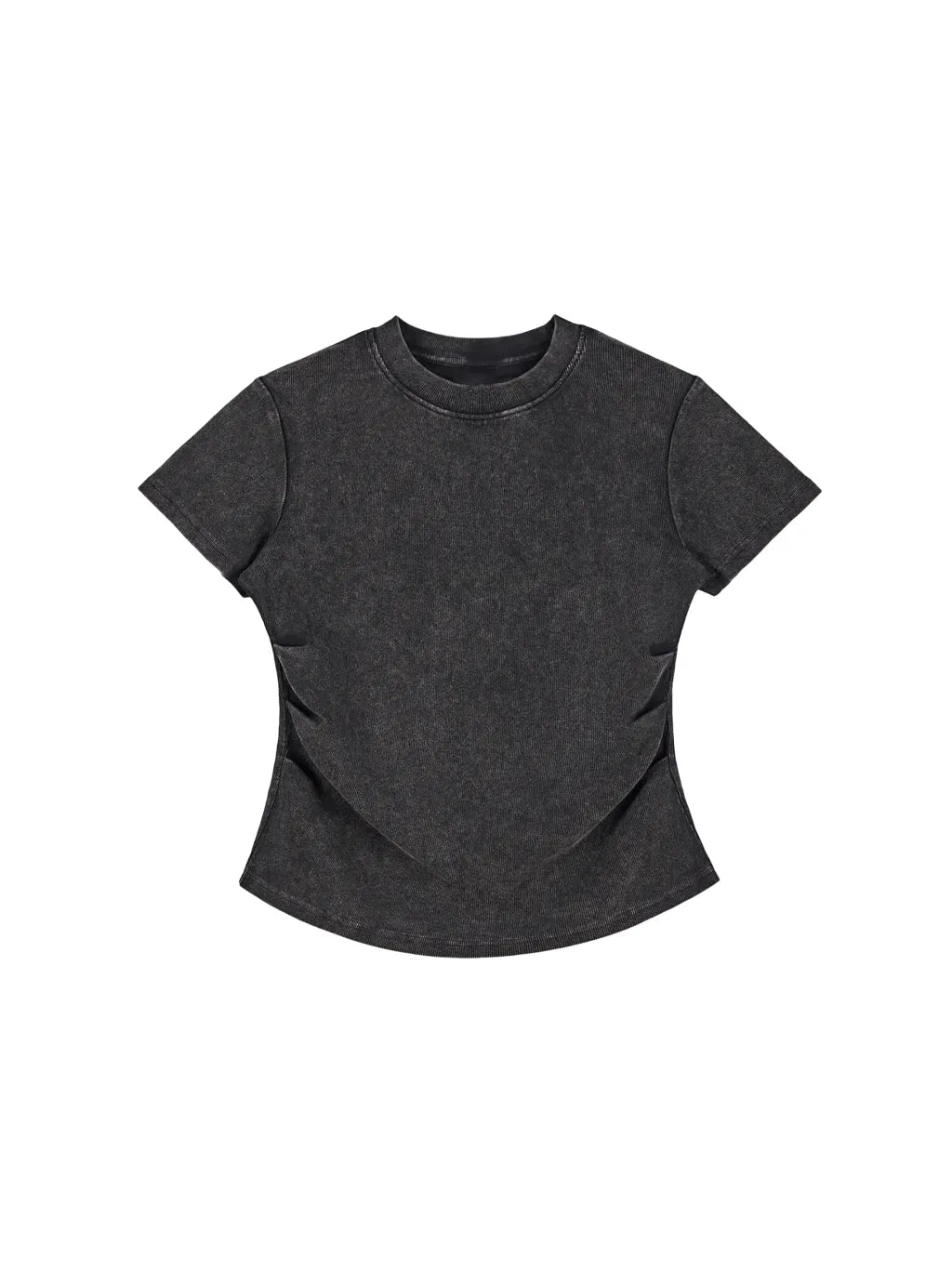 LUXURY TERMINAL - Vintage Washed Bodycon Cotton T-Shirt