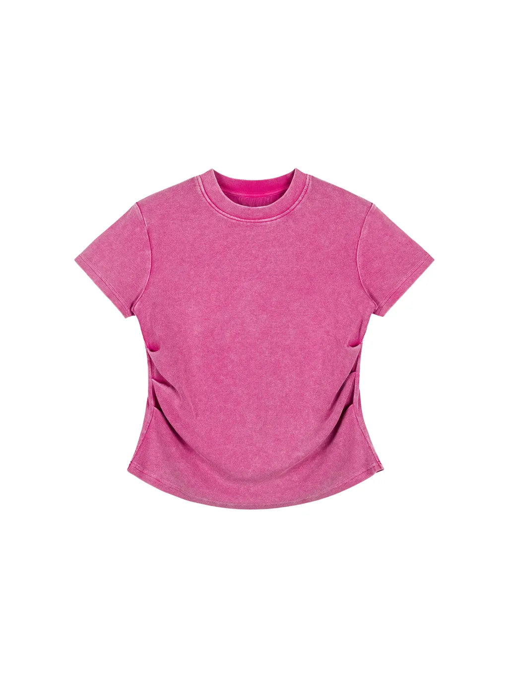 LUXURY TERMINAL - Vintage Washed Bodycon Cotton T-Shirt