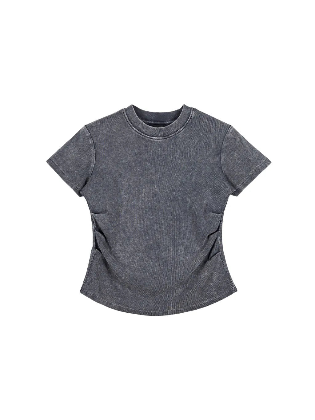 LUXURY TERMINAL - Vintage Washed Bodycon Cotton T-Shirt