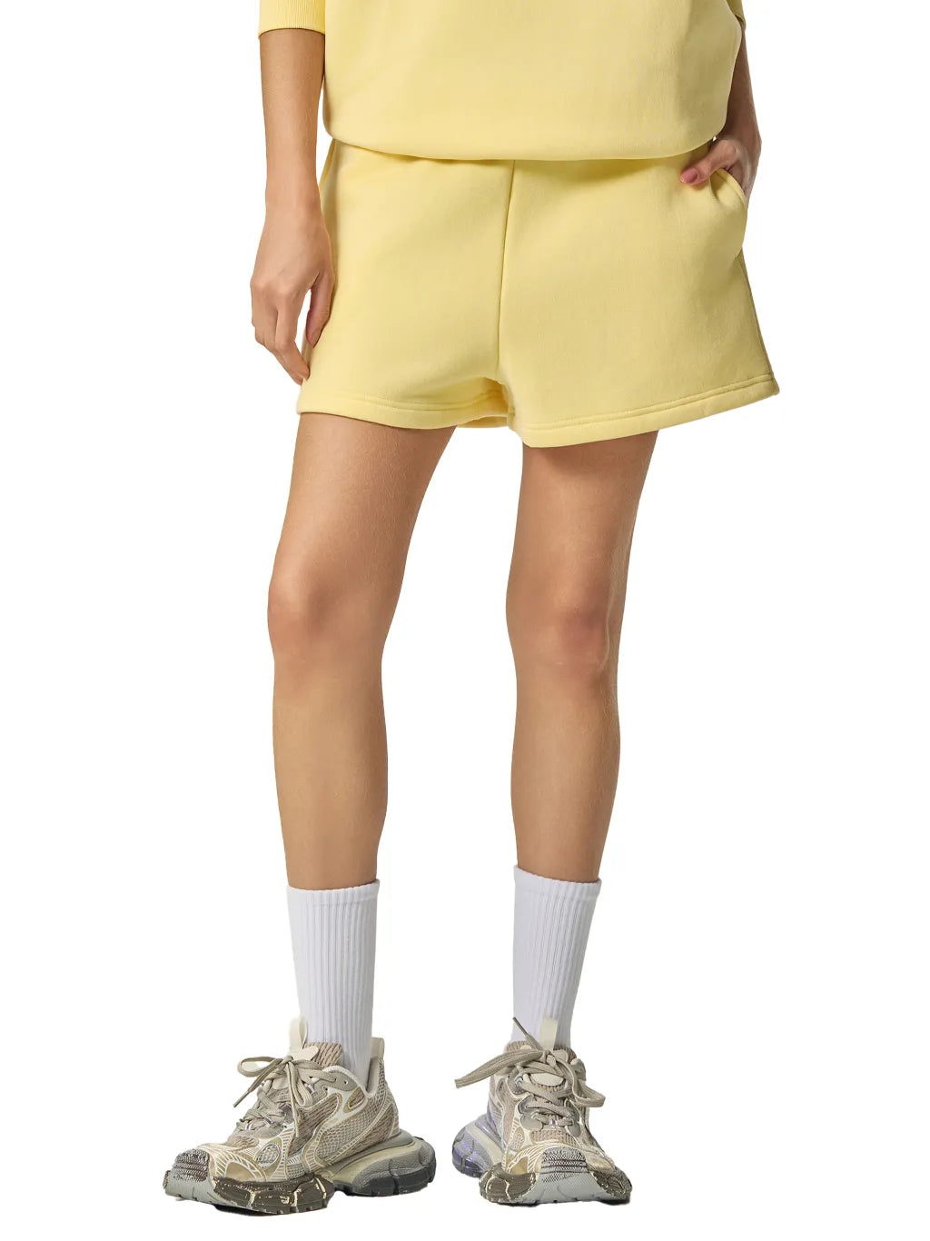 LUXURY TERMINAL - Essential Fleece Drawstring Sweatshorts