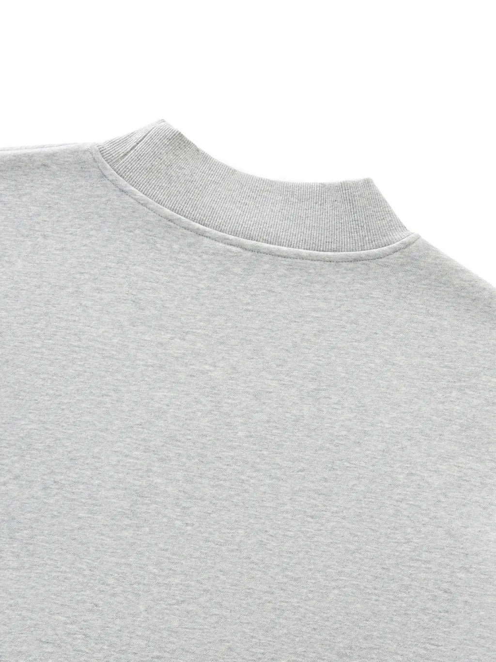 LUXURY TERMINAL - Essential Fleece Mid-Neck Crew Sweatshirt