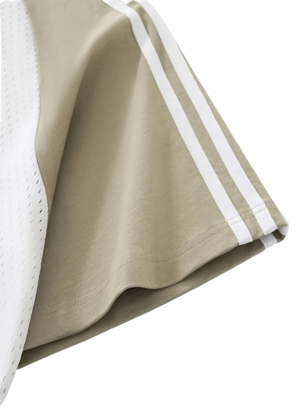 LUXURY TERMINAL - Contrast Stripes Panel Mesh T-shirt