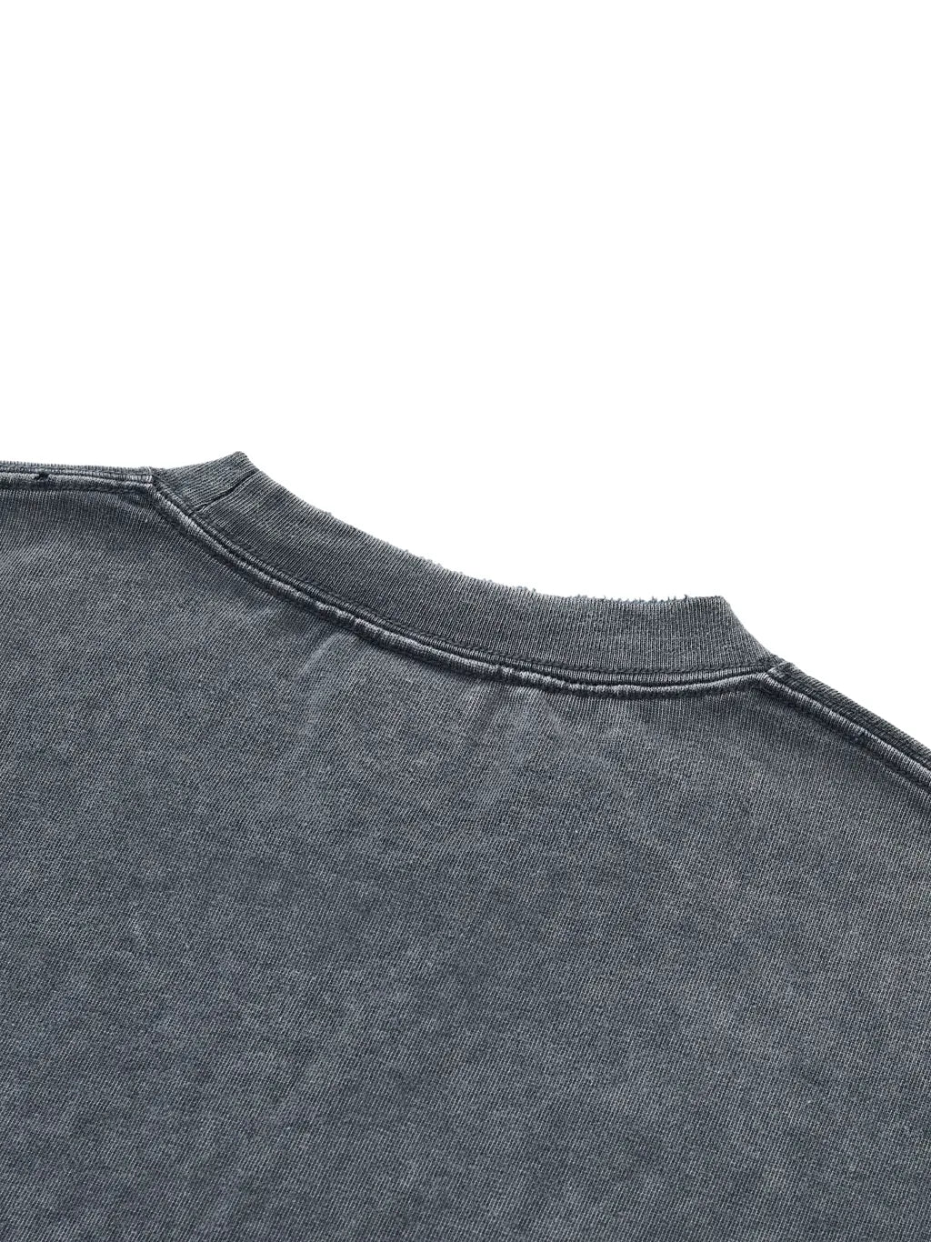 LUXURY TERMINAL - Snow Wash Raw-Hem Boxy T-shirt