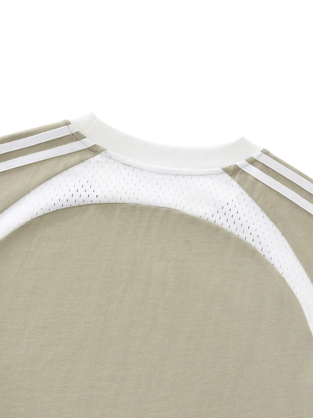 LUXURY TERMINAL - Contrast Stripes Panel Mesh T-shirt