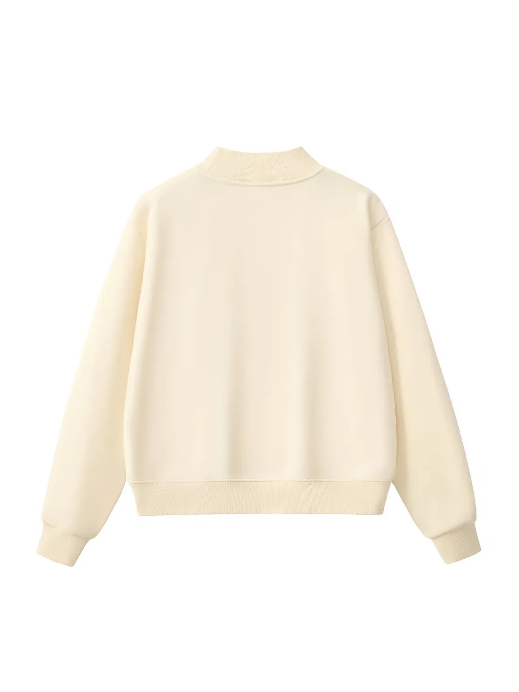 LUXURY TERMINAL - Essential Fleece Mid-Neck Crew Sweatshirt