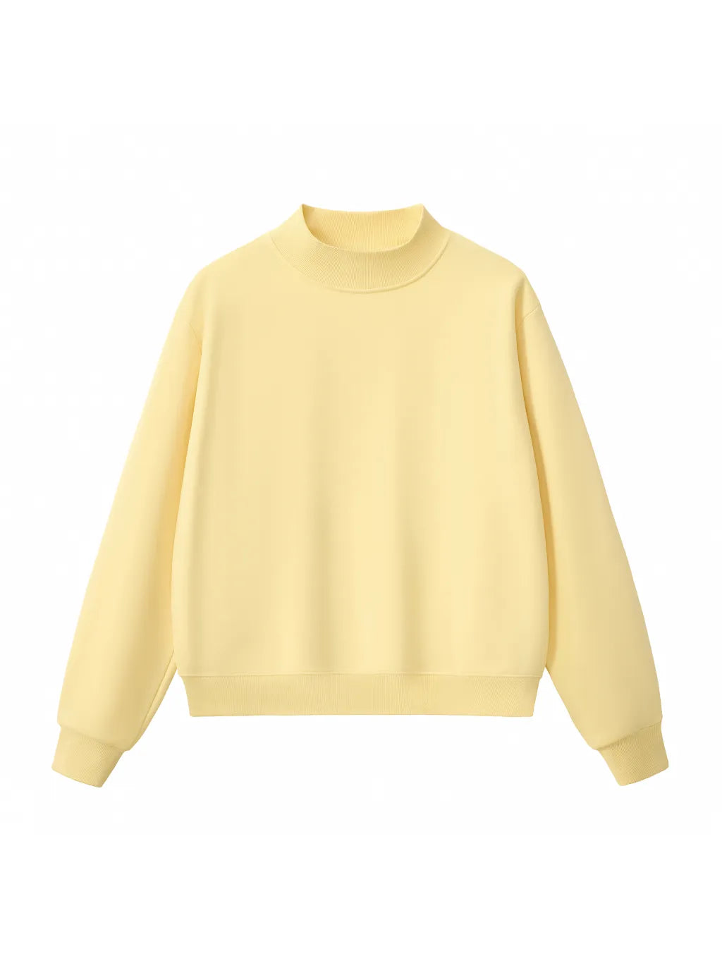 LUXURY TERMINAL - Essential Fleece Mid-Neck Crew Sweatshirt
